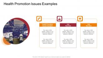 Health Promotion Issues Examples In Powerpoint And Google Slides Cpb