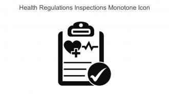 Health Regulations Inspections Monotone Icon In Powerpoint Pptx Png And Editable Eps Format