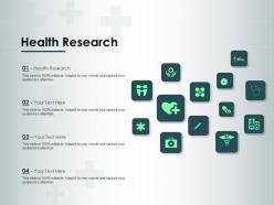 Health research ppt powerpoint presentation gallery deck