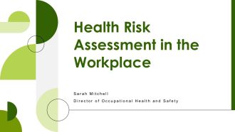 Health Risk Assessment in the Workplace PPT PowerPoint VA