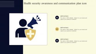 Health Security Awareness And Communication Plan Icon
