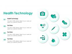 Health technology ppt powerpoint presentation professional example