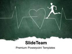 Health templates for powerpoint showing heart beat image ppt slide