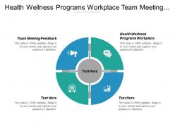 Health wellness programs workplace team meeting feedback contact marketing cpb