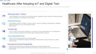 Healthcare after adopting iot and cost benefits iot digital twins implementation