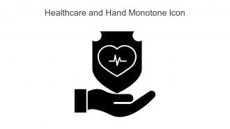 Healthcare And Hand Monotone Icon In Powerpoint Pptx Png And Editable Eps Format
