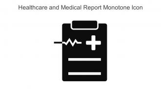 Healthcare And Medical Report Monotone Icon In Powerpoint Pptx Png And Editable Eps Format