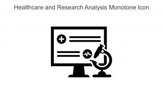 Healthcare And Research Analysis Monotone Icon In Powerpoint Pptx Png And Editable Eps Format