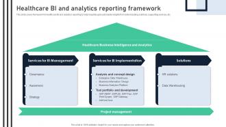 Healthcare Bi And Analytics Reporting Framework