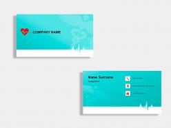 Healthcare business card design template