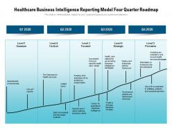 Healthcare business intelligence reporting model four quarter roadmap