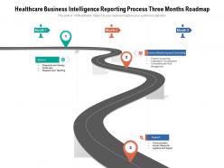 Healthcare business intelligence reporting process three months roadmap