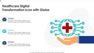 Healthcare Digital Transformation Icon With Globe