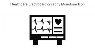 Healthcare Electrocardiography Monotone Icon In Powerpoint Pptx Png And Editable Eps Format
