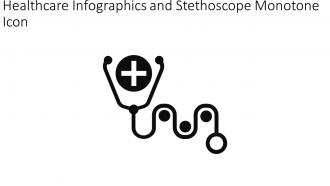 Healthcare Infographics And Stethoscope Monotone Icon In Powerpoint Pptx Png And Editable Eps Format