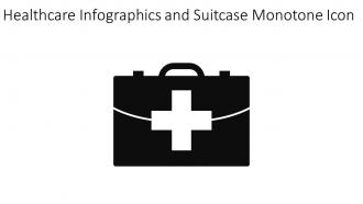 Healthcare Infographics And Suitcase Monotone Icon In Powerpoint Pptx Png And Editable Eps Format
