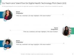 Healthcare information system elevator pitch deck ppt template