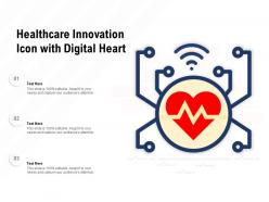 Healthcare innovation icon with digital heart