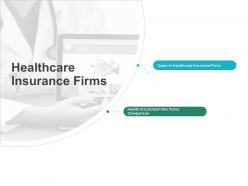 Healthcare insurance firms plans ppt powerpoint presentation styles aids