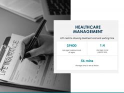 Healthcare management cost and waiting time ppt powerpoint presentation template