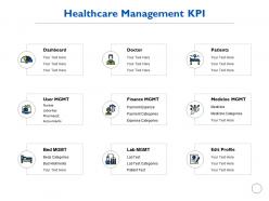 Healthcare management kpi dashboard ppt powerpoint presentation gallery shapes