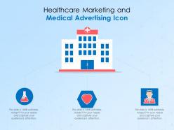 Healthcare marketing and medical advertising icon