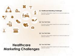 Healthcare Marketing Challenges Ppt Powerpoint Presentation Visual Aids Icon