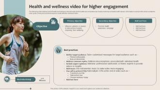 Healthcare Marketing Health And Wellness Video For Higher Engagement Strategy SS V