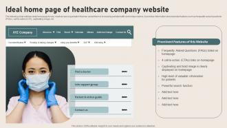 Healthcare Marketing Ideal Home Page Of Healthcare Company Website Strategy SS V