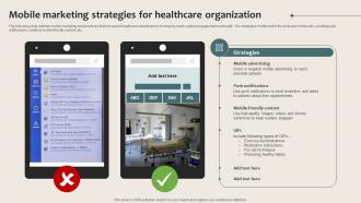 Healthcare Marketing Mobile Marketing Strategies For Healthcare Organization Strategy SS V