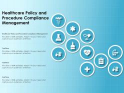 Healthcare policy and procedure compliance management ppt powerpoint presentation vector