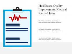 Healthcare quality improvement medical record icon