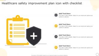 Healthcare Safety Improvement Plan Icon With Checklist