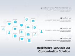 Healthcare services ad customization solution ppt powerpoint presentation icon