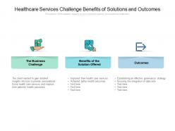 Healthcare services challenge benefits of solutions and outcomes