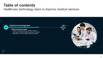Healthcare Technology Stack To Improve Medical Service DT CD V Content Ready Editable