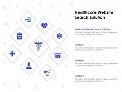 Healthcare website search solution ppt powerpoint presentation summary designs
