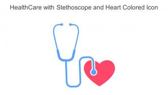 Healthcare With Stethoscope And Heart Colored Icon In Powerpoint Pptx Png And Editable Eps Format