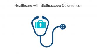 Healthcare With Stethoscope Colored Icon In Powerpoint Pptx Png And Editable Eps Format