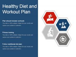 Healthy diet and workout plan powerpoint templates