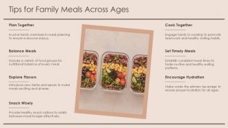 Healthy Diet Plans For Different Age Groups PPT Designs AT Compatible Customizable