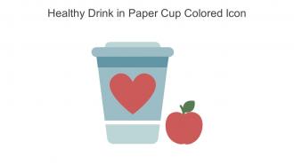 Healthy Drink In Paper Cup Colored Icon In Powerpoint Pptx Png And Editable Eps Format