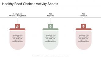 Healthy Food Choices Activity Sheets In Powerpoint And Google Slides Cpb