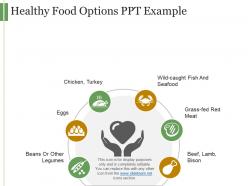 Healthy food options ppt example