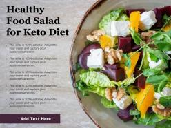Healthy food salad for keto diet