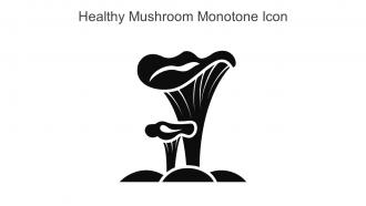 Healthy Mushroom Monotone Icon In Powerpoint Pptx Png And Editable Eps Format