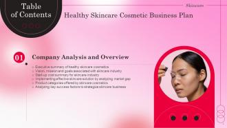 Healthy Skincare Cosmetic Business Plan Powerpoint Presentation Slides