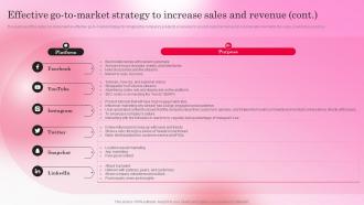Healthy Skincare Cosmetic Effective Go To Market Strategy To Increase Sales And Revenue BP SS Analytical Adaptable