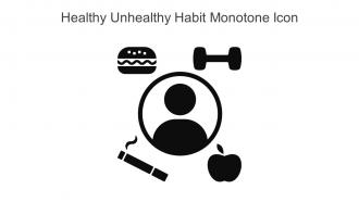 Healthy Unhealthy Habit Monotone Icon In Powerpoint Pptx Png And Editable Eps Format