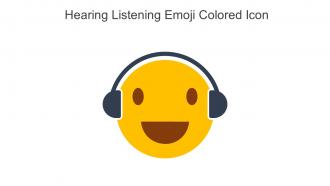 Hearing Listening Emoji Colored Icon In Powerpoint Pptx Png And Editable Eps Format